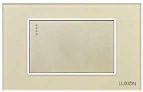 Intrerupator Simplu Cap Scara Mecanic LUXION cu Rama din Sticla, Standard Italian, 3M