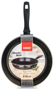 Banquet Tigaie emailată METALLIC Black 28 cm, cusuprafață antiaderentă, 28 cm