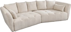 Canapea mare, Tesatura boucle bej sampanie, ROYAL 295cm