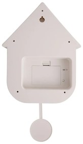 Ceas cu pendul pentru perete Karlsson Modern Cuckoo, 21,5 x 41,5 cm, alb