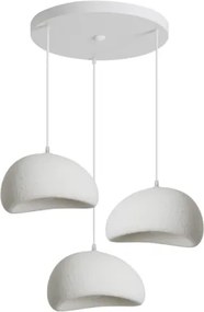 BRILAGI - Lampă suspendată pe cablu WABI SABI 3xE27/60W/230V albă