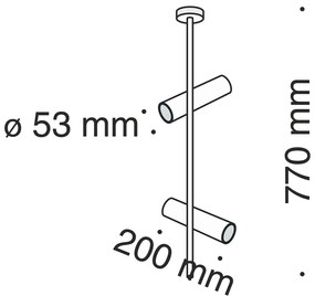 Lustra cu 2 spoturi directionabile Elti alb MY-C021CL-02W