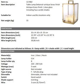 Lampa de masa LUX, decorativa cu 8 surse de lumina, Debonair