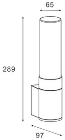 Lampă de perete de exterior Zuma Line SJ17611 WALLY 1xE27/60W/230V IP54 negru