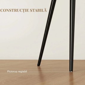 HOMCOM Set 2 Scaune de Dining Tapițate în Stil Nordic cu Brațe și Picioare din Oțel, 54x57x80 cm, Alb Crem | Aosom Romania