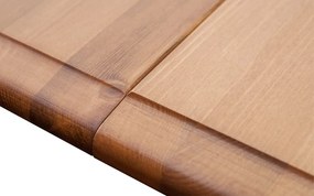 Masă lemn masiv alb-natur Extensibilă Linea 150/197x93cm
