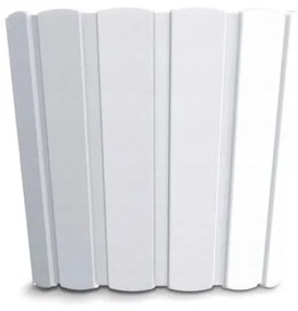 Ghiveci decorativ de flori, rotund, alb, 12 L, 28.5x25.6 cm, Boardee Basic