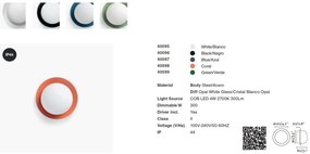 Mini Aplica LED de perete / tavan design modern IP44 MAY Black