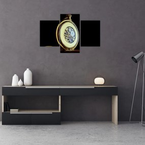 Tablou cu ceas de buzunar de aur (90x60 cm)