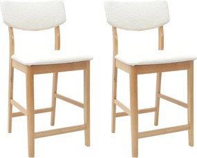 vidaXL Scaune de dining 2 pcs natural 48 x 49 x 95 cm