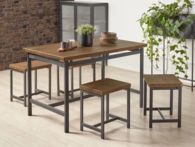 Set de sufragerie Arue (pentru 4 persoane) (negru). 1010084