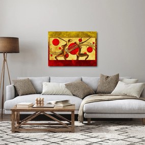 Tablou abstract cu două femei (70x50 cm)