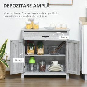 HOMCOM Bufet de Bucatarie Stil Country, Mobilier Multifunctional | Aosom Romania