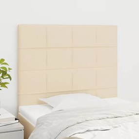 vidaXL Tăblii de pat, 2 buc, crem, 80x5x78/88 cm, textil