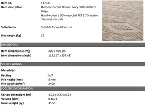 Covor design LUX tesut manual Romari 300x400cm