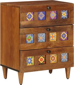 vidaXL Dulap de noapte Maro 50 x 33 x 62 cm Lemn de mango solid