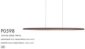 Lustra LED suspendata design natural Woody