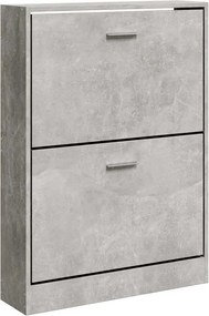 vidaXL Pantofar, gri beton, 59x17x81 cm, lemn compozit