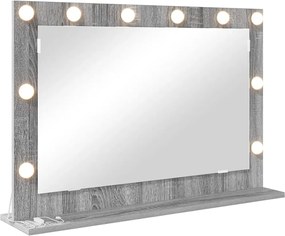 vidaXL Oglindă de toaletă Dreptunghiular Gri Sonoma 80 x 55 x 18 cm