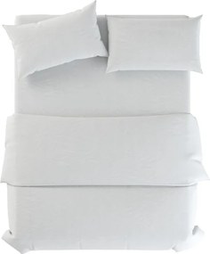 Lenjerie de pat albă din in pentru pat de o persoană 135x200 cm Blanco – Native Natural