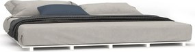 vidaXL Cadru de pat, alb, 160x200 cm, lemn masiv de pin