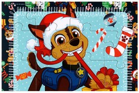 Puzzle pentru copii 4 in 1 PAW PATROL sarbatoreste Craciunul, 19x29 cm