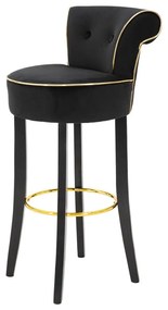 Scaun de bar albastru din catifea 96 cm Luxy – Mauro Ferretti