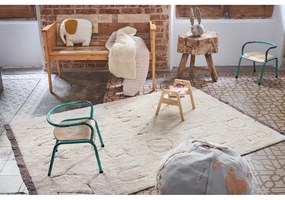 Covor pentru copii crem lavabil/țesut manual din bumbac 140x200 cm ABC – Lorena Canals