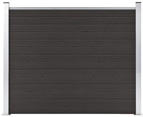 vidaXL Panou de gard, negru, 180x146 cm, WPC