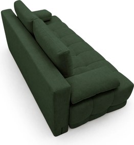 Canapea extensibilă cu ladă Tuko - stofă hidrofobă verde închis Murano 842