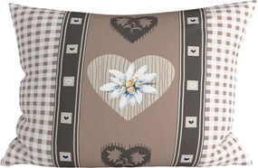 Fata de perna din policoton HEART RETRO POLY 70x90 cm, maro