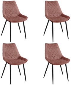 Set 4 buc. scaune sufragerie Deriva (roz). 1117261