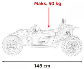 Masinuta Electrica cu acumulator pentru copii NOVOKIDS™ Buggy Maverick Racer S UTV, Cu 2 locuri, 3-12 ani, 24 V, Telecomanda, Max 50 kg, 3 Viteze,