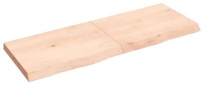 363585 vidaXL Poliță de perete, 140x50x(2-6)cm, lemn masiv de stejar netratat