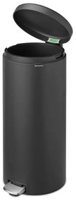 Cos cu pedala Brabantia NewIcon 649753, 30 L, Inchidere lina, Baza antiderapanta, Finisaj satinat, Gri inchis