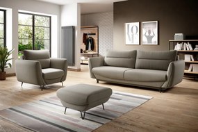 Set canapea extensibila, fotoliu si taburet, Silva S02, Eltap (Culoare: Bej / Nube 20)