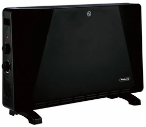 Convector de podea Rosberg R51974E, 2500W, 3 trepte, Termostat, Oprire automata, Negru