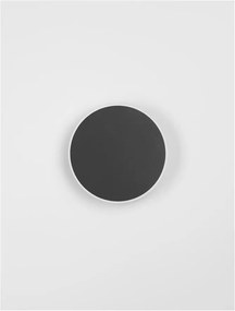 Aplica LED de perete design ambiental CYRCLE 20cm negru