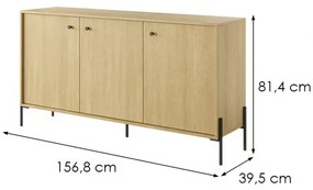 Comoda in decor stejar SCANDI 153 3D