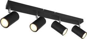 Plafoniera cu 4 spoturi directionabile design modern ROBBY negru mat