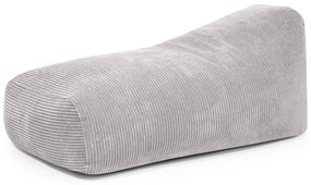 Fotoliu bean bag gri deschis cu tapițerie din catifea reiată Snug 130 – SLOWDOWN
