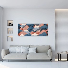 Tablou - Valuri japoneze (120x50 cm)