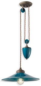 Lustra cu inaltime regalbila design retro realizata manual din ceramica COLORS