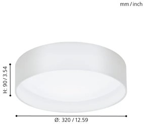 Plafonieră LED Eglo 31588 PASTERI 1xLED/11W/230V