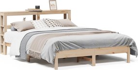 vidaXL Cadru de pat fără saltea, 140x190 cm, lemn masiv de pin