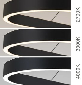 Orion - Lustră LED suspendată pe cablu CARRARA, 80W/230V, 2700/3000/4000K, negru