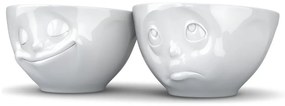 Set 2 boluri din porțelan 58products Happy, alb