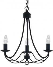 Candelabru traditional stil clasic Maypole negru 3L 6343-3BK SRT