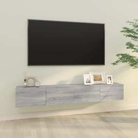 820467 vidaXL Comode TV, 2 buc., gri sonoma, 100x30x30 cm, lemn prelucrat