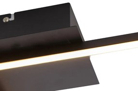 Plafoniera pătrată neagră cu dimmer 3 trepte - Plazas Novo